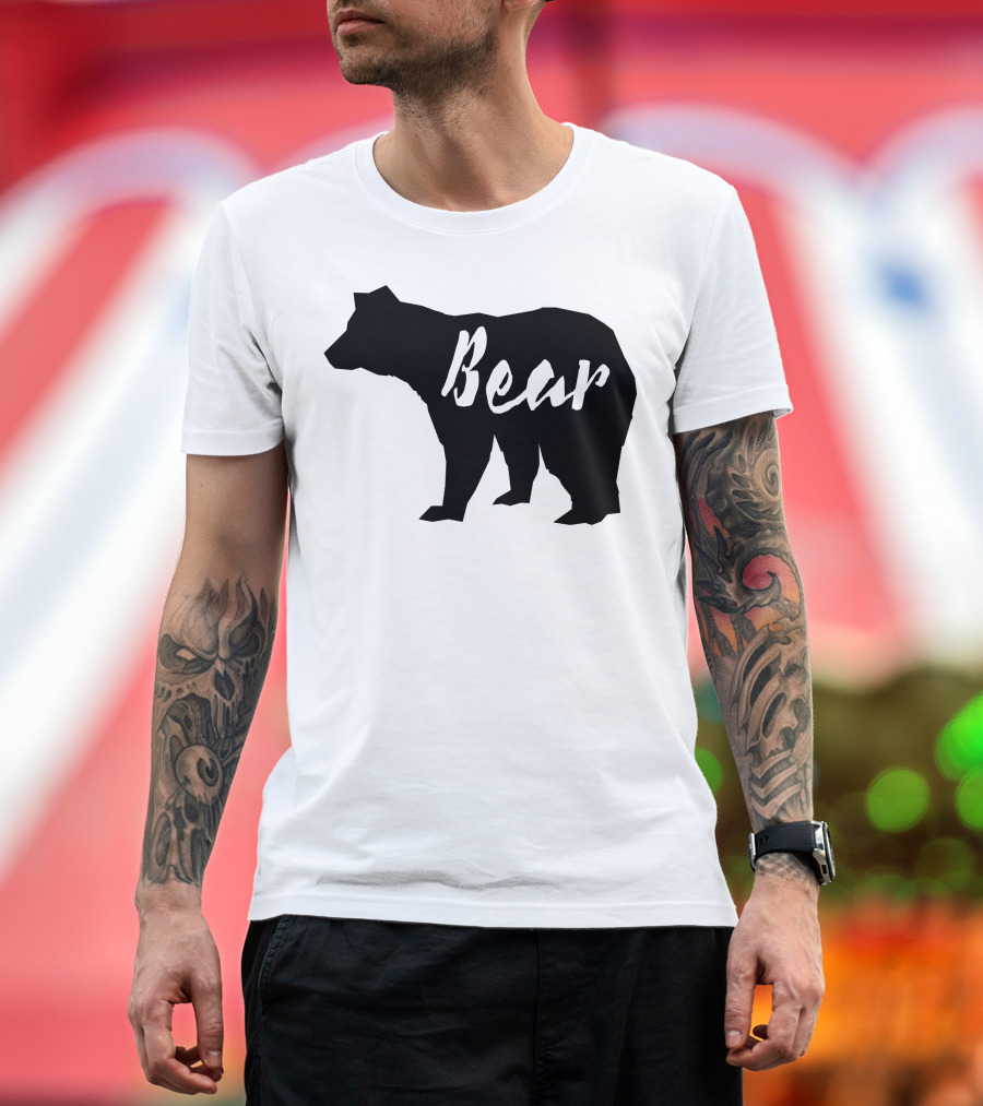 Bear Silhouette Black T-Shirt