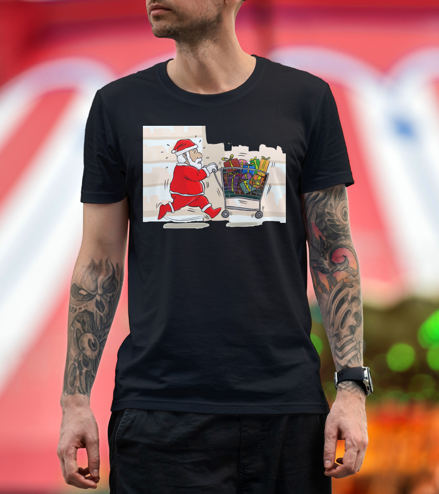 Santa Shopping Spree Discount Before Christmas T-Shirt