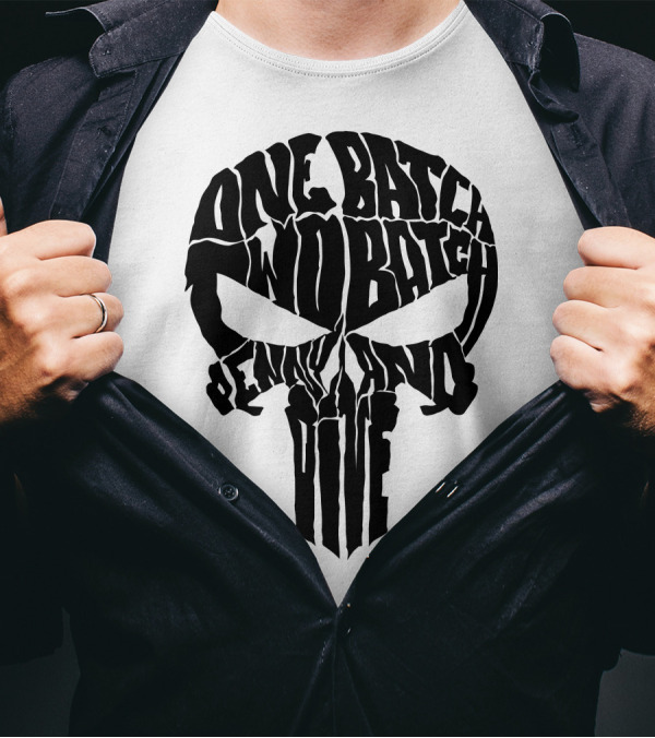 One Batch Two Batch Penny And Dime Skull Emblem T-Shirt