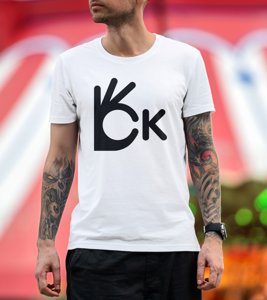 A-Okay Hand Gesture Symbol with CK Letters T-Shirt