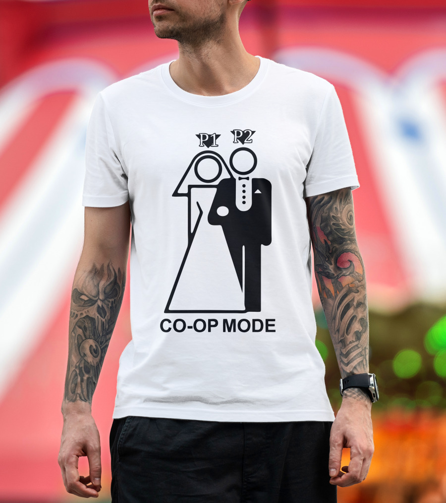 P1 P2 Co-Op Mode Wedding T-Shirt