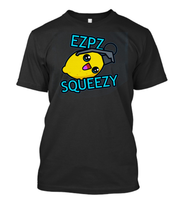 EZPZ Lemon Squeezy Cartoon Lemon With Graduation Cap T-Shirt