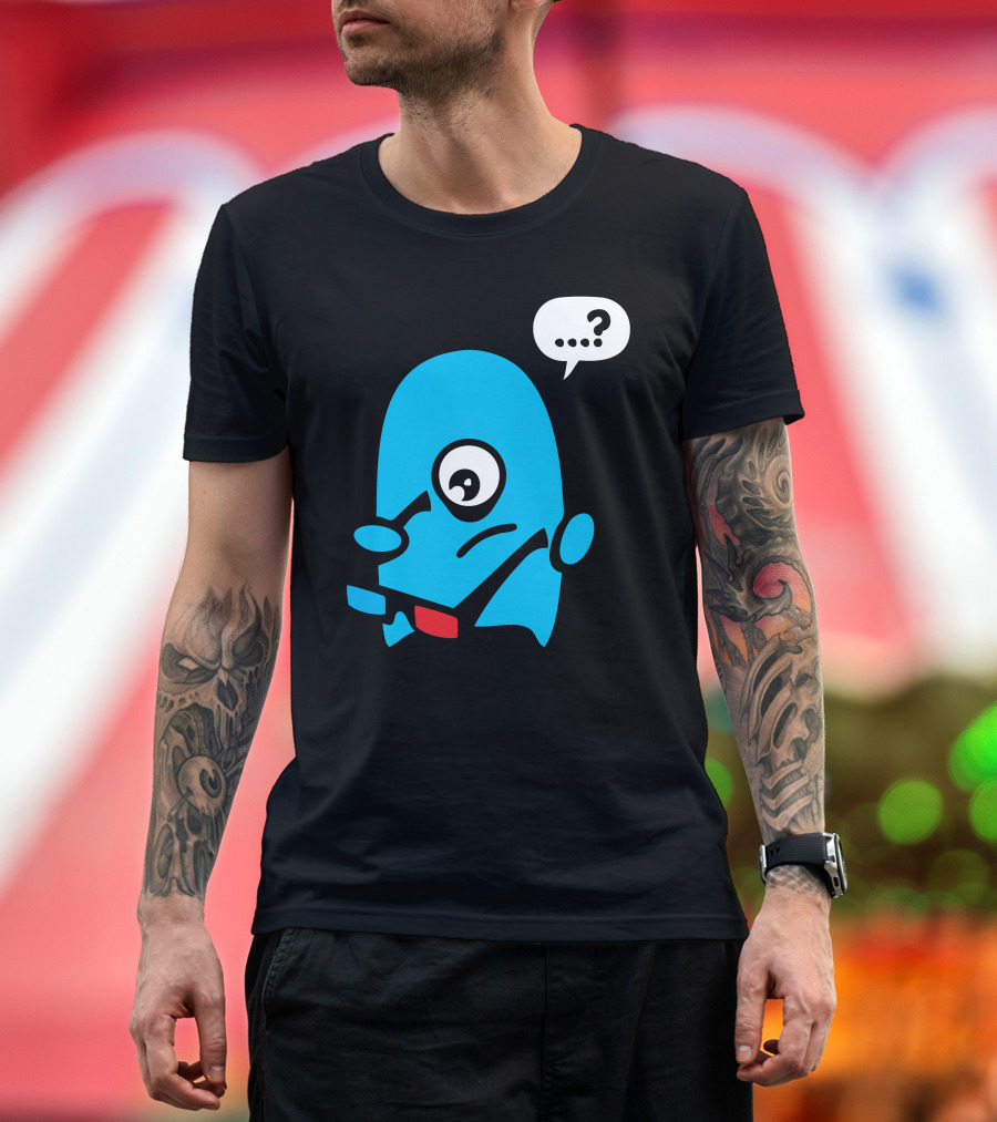 Monster With 3D Glasses Question Marks T-Shirt
