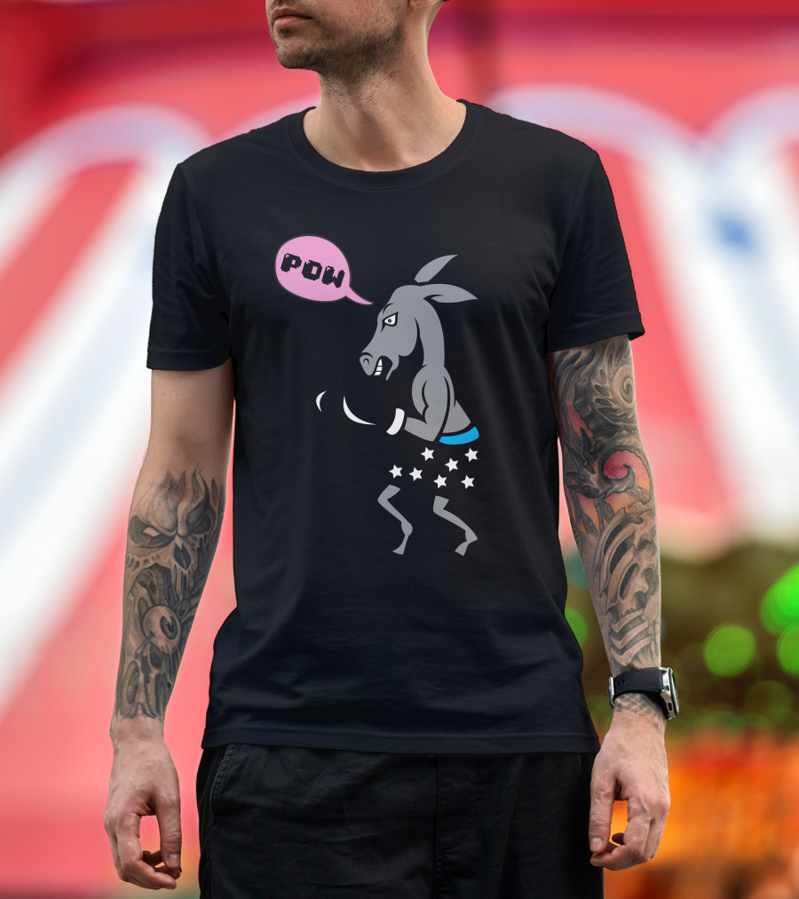 POW Boxing Donkey Stars T-Shirt