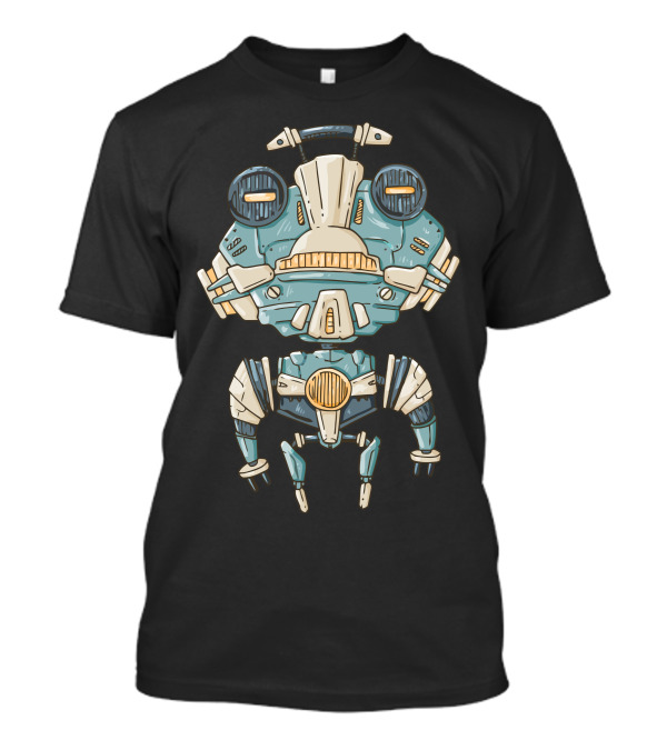 Grumpy Robot Steampunk Vintage Mechanical Character T-Shirt