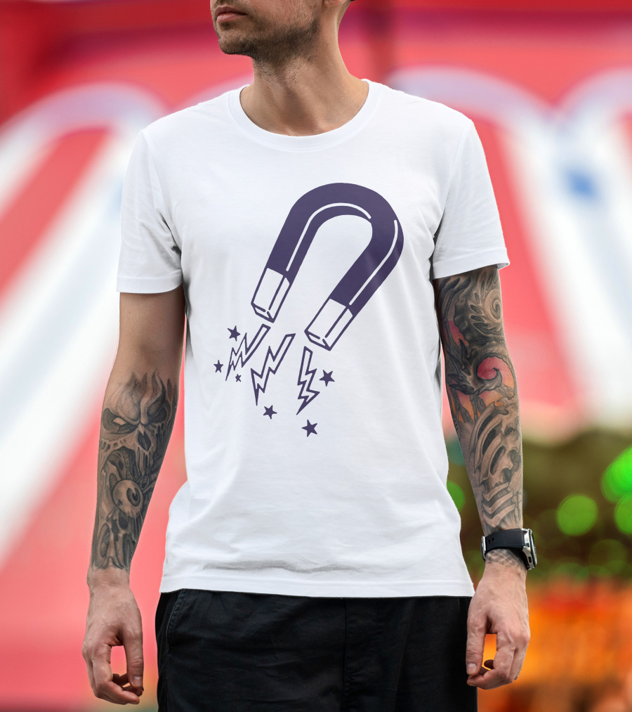 Powerful Magnet Lightning Stars T-Shirt