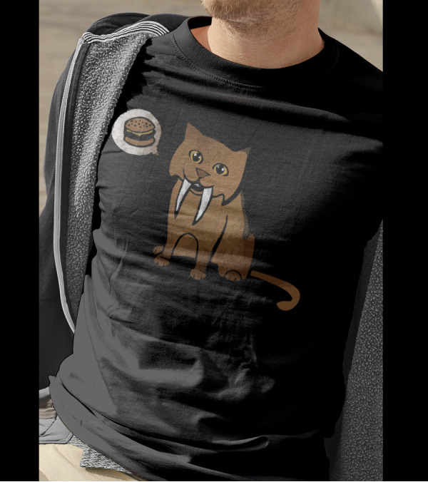 Sabertooth Can Haz Cheezburger Burger Dream Cat T-Shirt