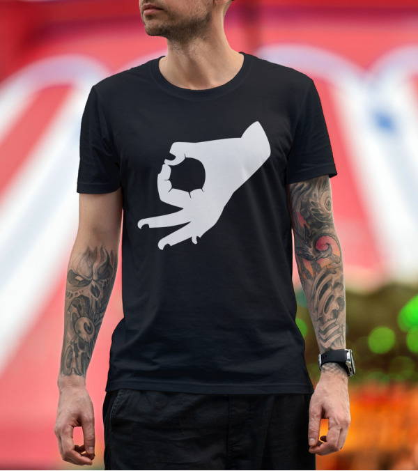 Premium T-Shirt: Signe Main Ok Hand T-Shirt Signe Main Ok Hand T-Shirt