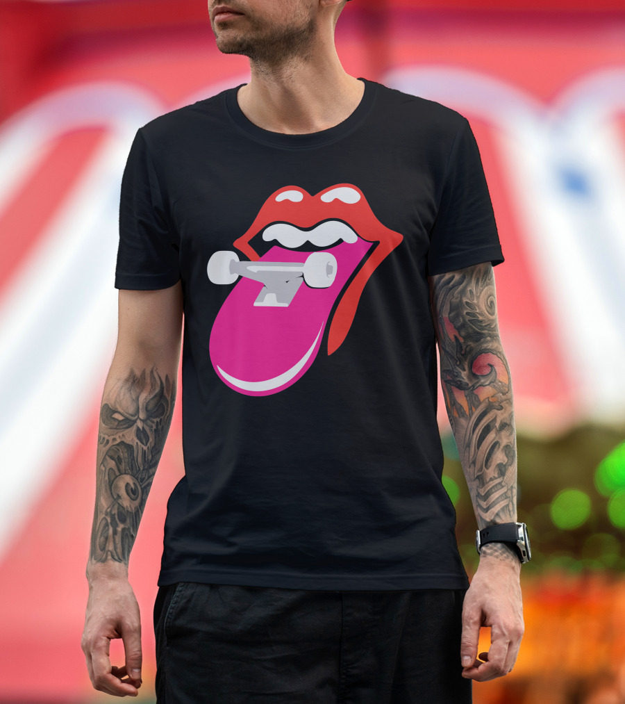 Skateboarding Tongue Icon Rolling Stones T-Shirt