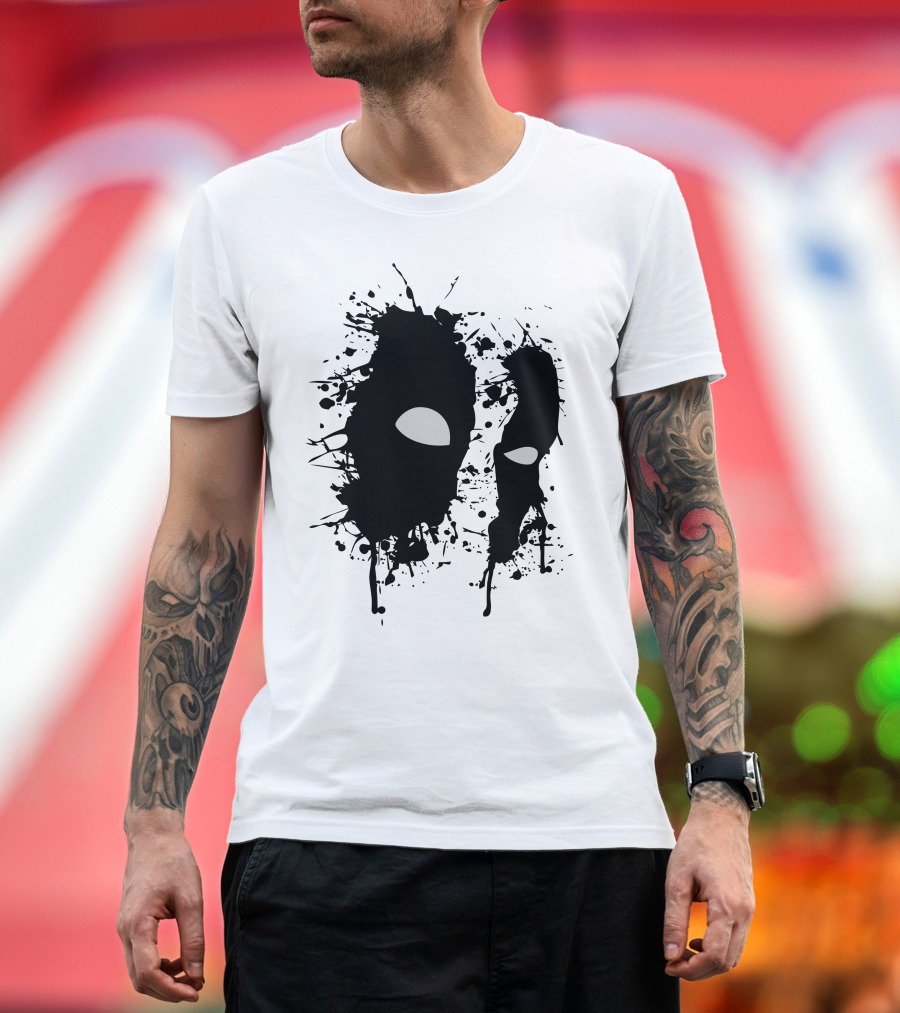 Deadpool Mask Splatter T-Shirt