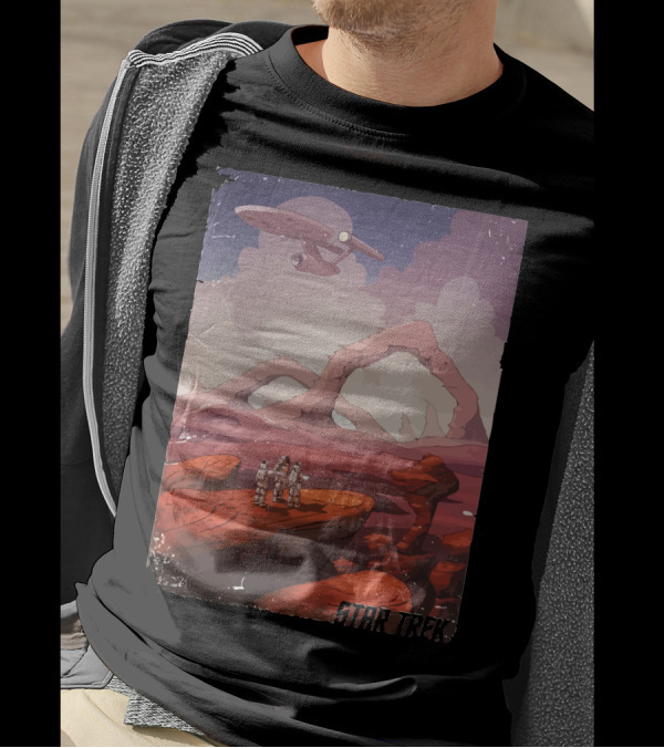 Star Trek Where No Man Has Gone Before Exploration Scene T-Shirt