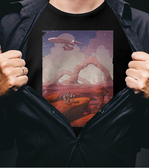 Star Trek Where No Man Has Gone Before Exploration Scene T-Shirt