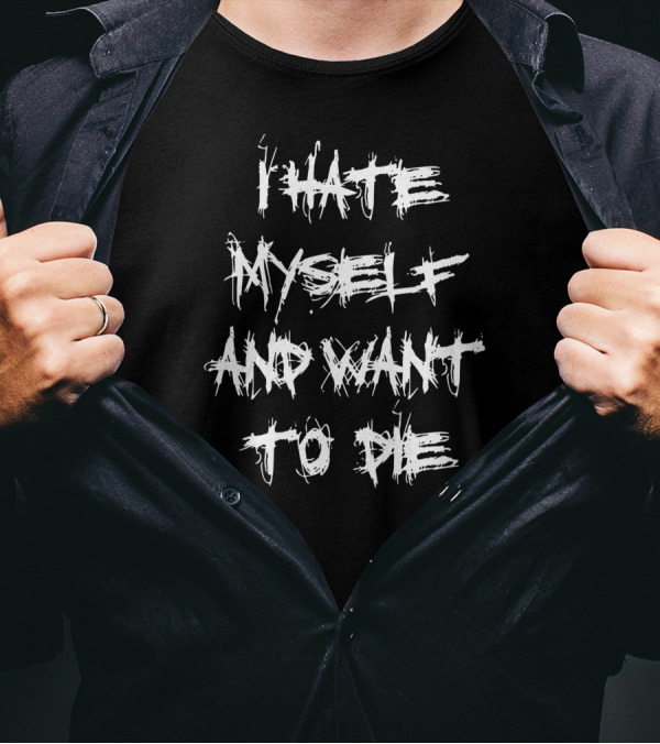 I Hate Myself And Want To Die Shirt Nirvana Lyric T-Shirt