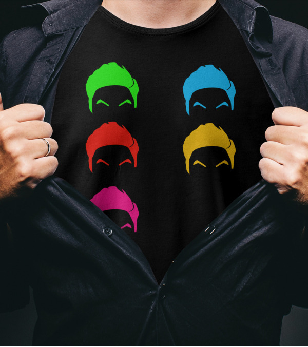 Felipe Neto Hair Color Green Blue Red Yellow Pink Black T-Shirt