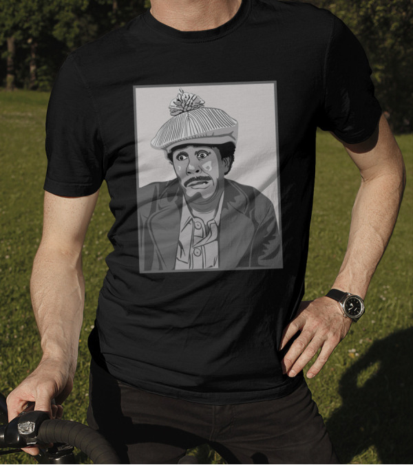Richard Pryor Vector Illustration Iconic Character Black Hat Gray Suit T-Shirt