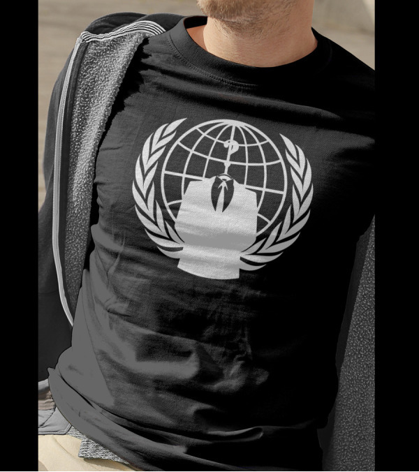 Anonymous Emblem With Laurel And Globe T-Shirt