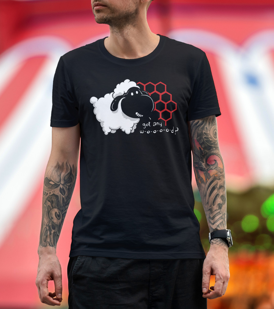 Catan Got Any Woooood Sheep Hexagon T-Shirt