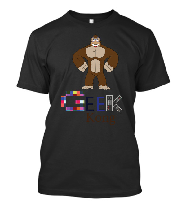 Geek Kong Retro Gamer Pixel Art Controller T-Shirt