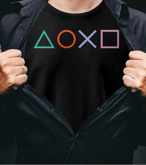 PlayStation Controller Iconic Symbols T-Shirt
