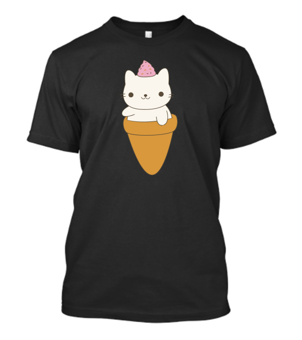 Kitten Inside Ice Cream Cone With Sprinkles Hat T-Shirt