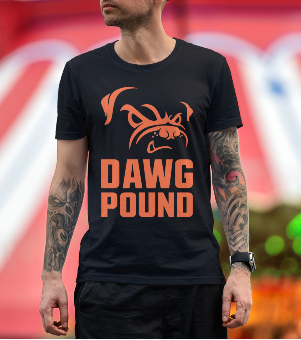 Premium T-Shirt: Dawg Pound Cleveland Browns Football Fan Gear T-Shirt Dawg Pound Cleveland Browns Football Fan Gear T-Shirt