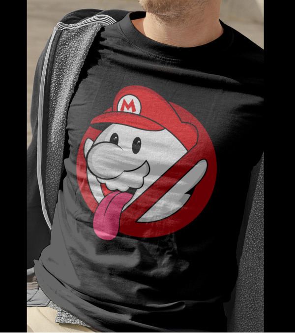 Boo Ya Gonna Call New Nintendo Ghostbusters Crossover Ghost Mario T-Shirt