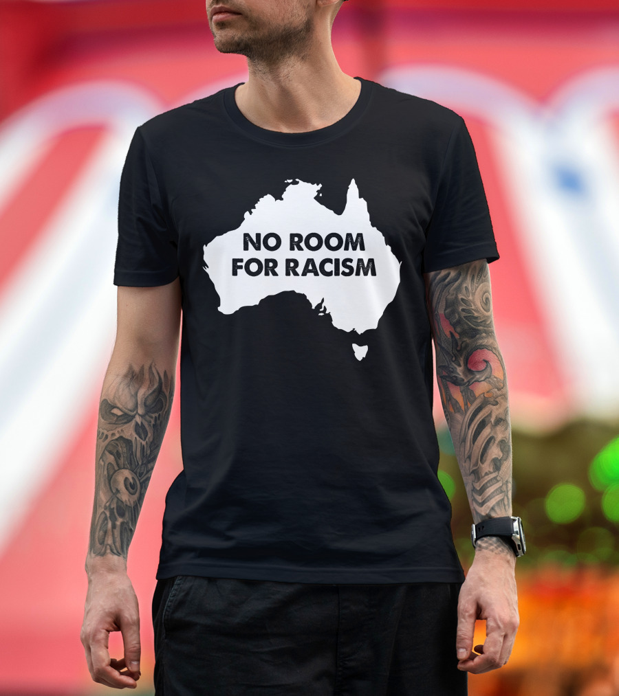 No Room For Racism Australia Map T-Shirt