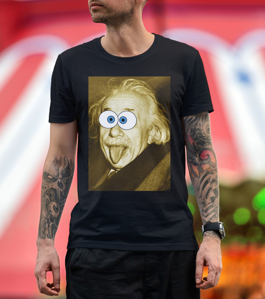 Spongebob Eyed Einstein Tongue Out Goofy Expression T-Shirt