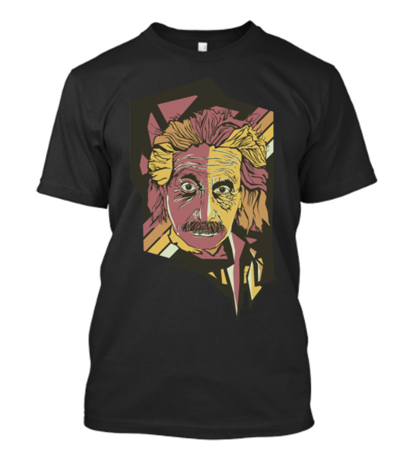 Albert Einstein Aspop Abstract Geometric Portrait T-Shirt