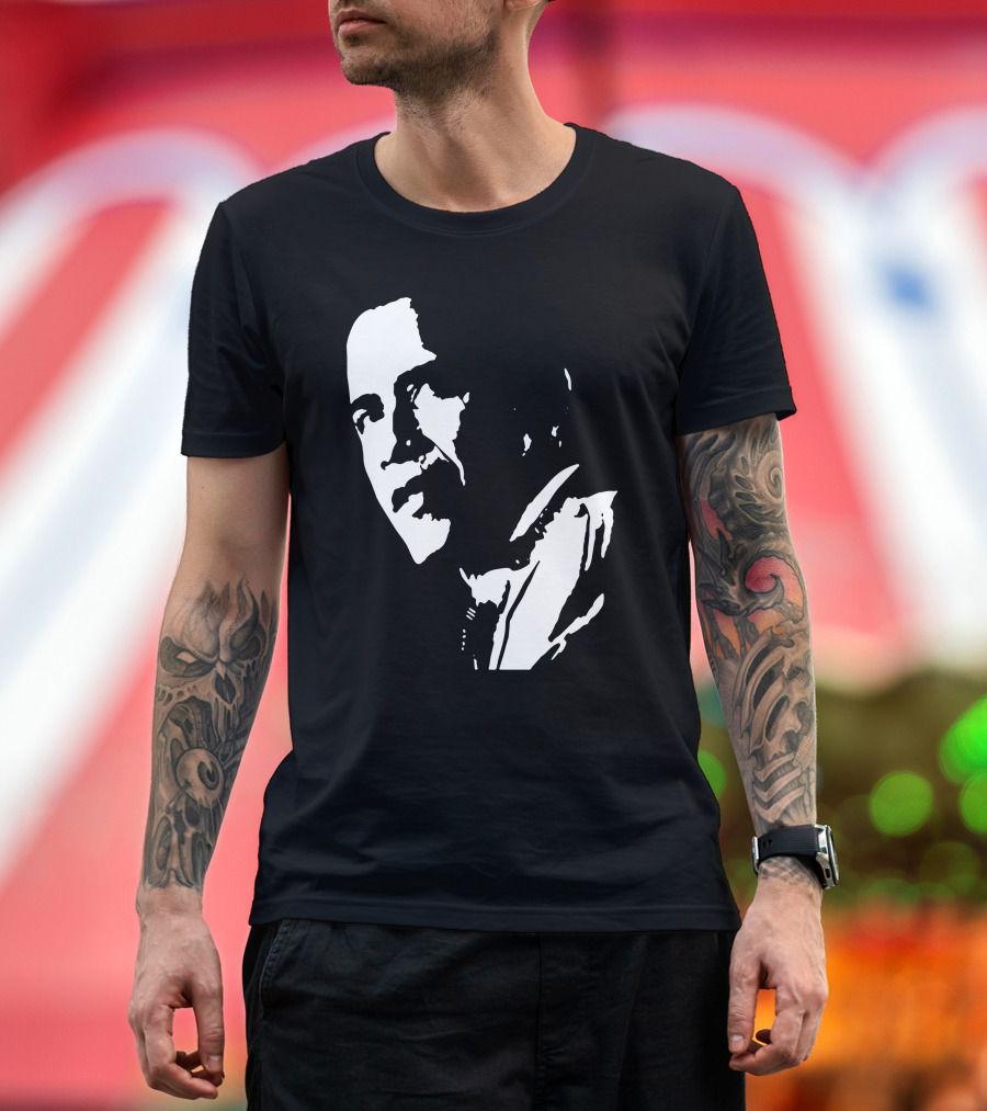 Stencil Barack Obama Iconic Black and White Image T-Shirt