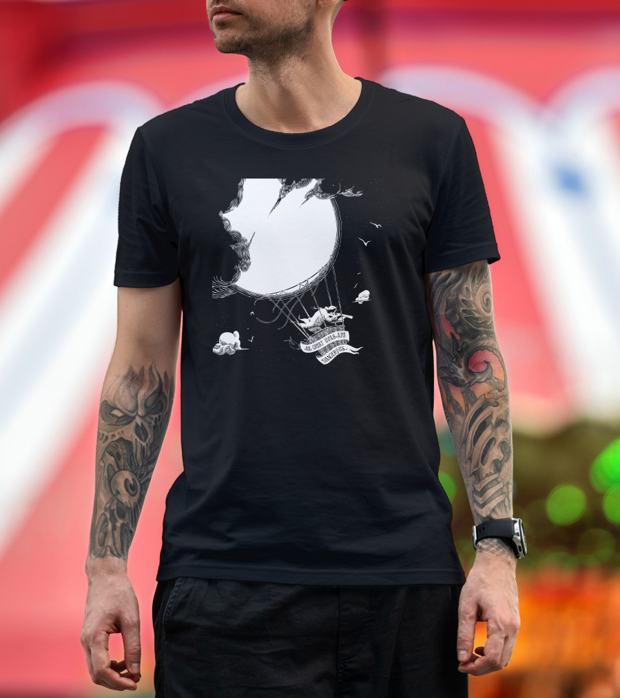 All Great Ideas Are Dangerous Moon Balloon Adventure T-Shirt