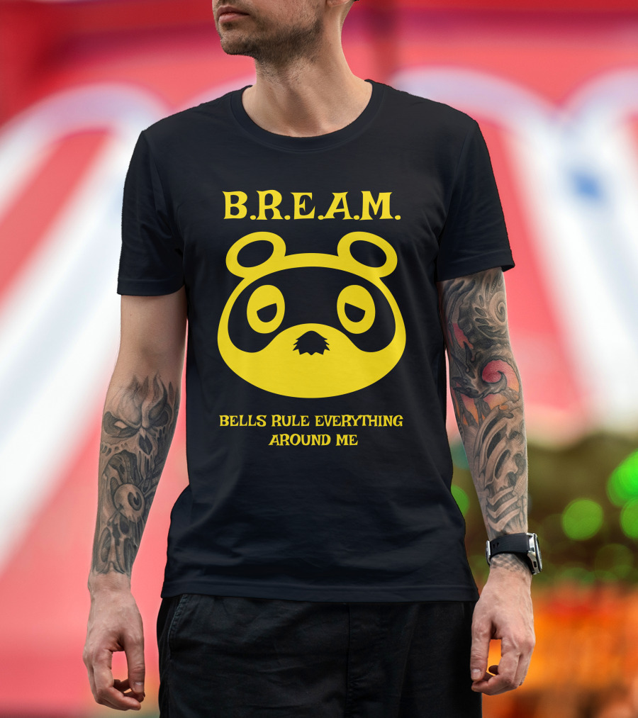 B.R.E.A.M. Bells Rule Everything Around Me Panda Face T-Shirt