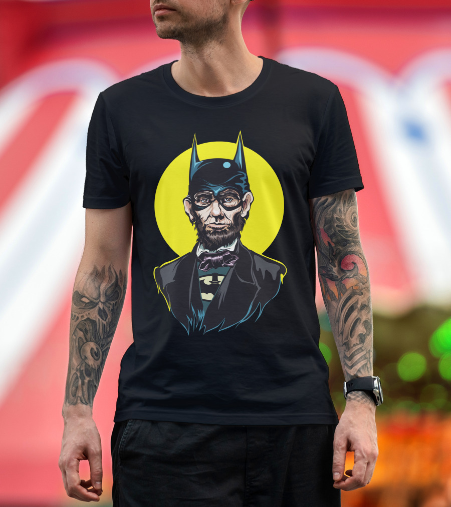 Abraham Lincoln Batman Mashup Caped Emancipator T-Shirt