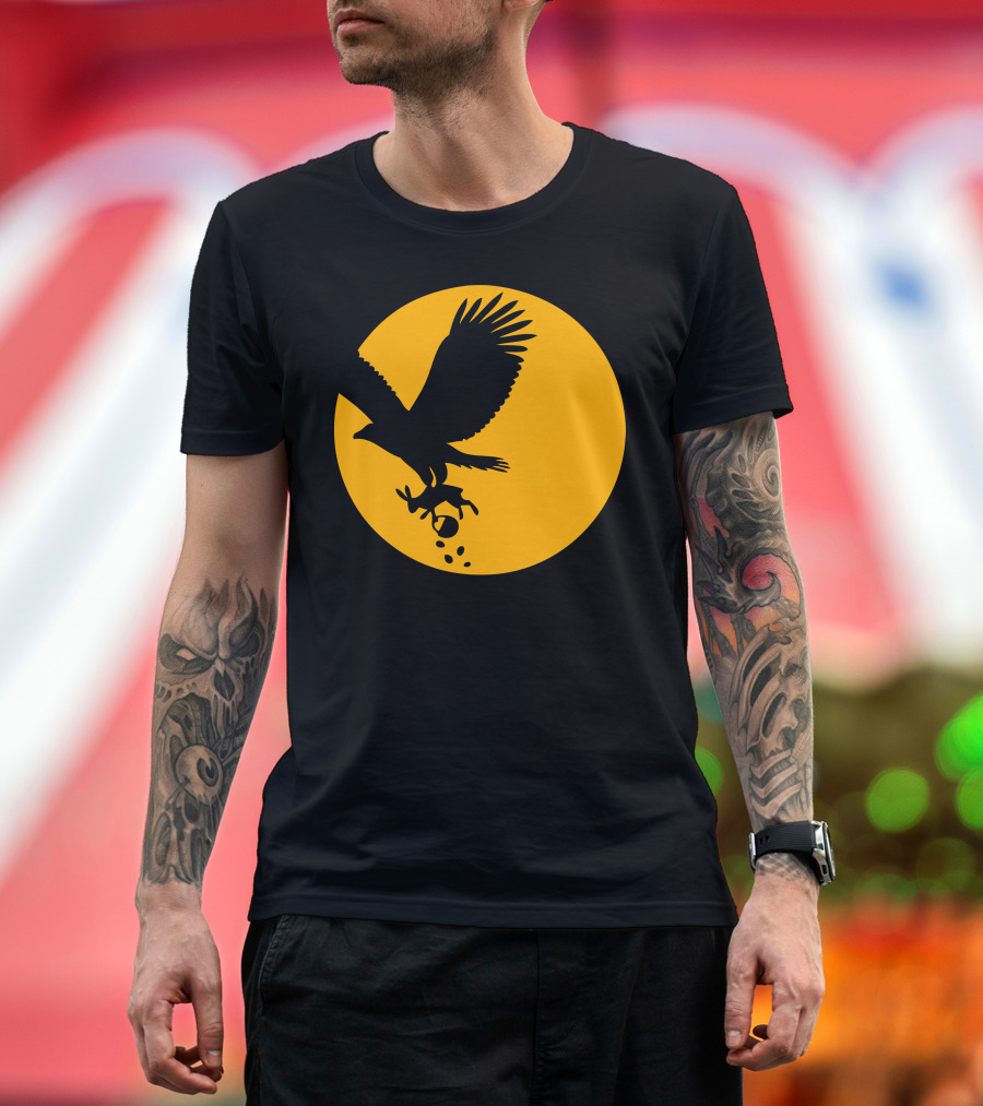 Easter Egg Hunt Raven Silhouette in Full Moon T-Shirt