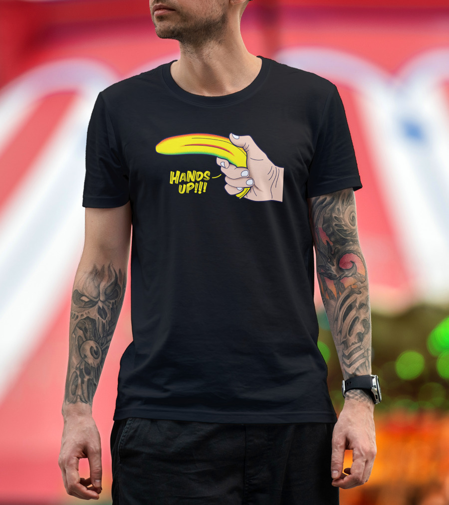 Hands Up Banana Comic T-Shirt