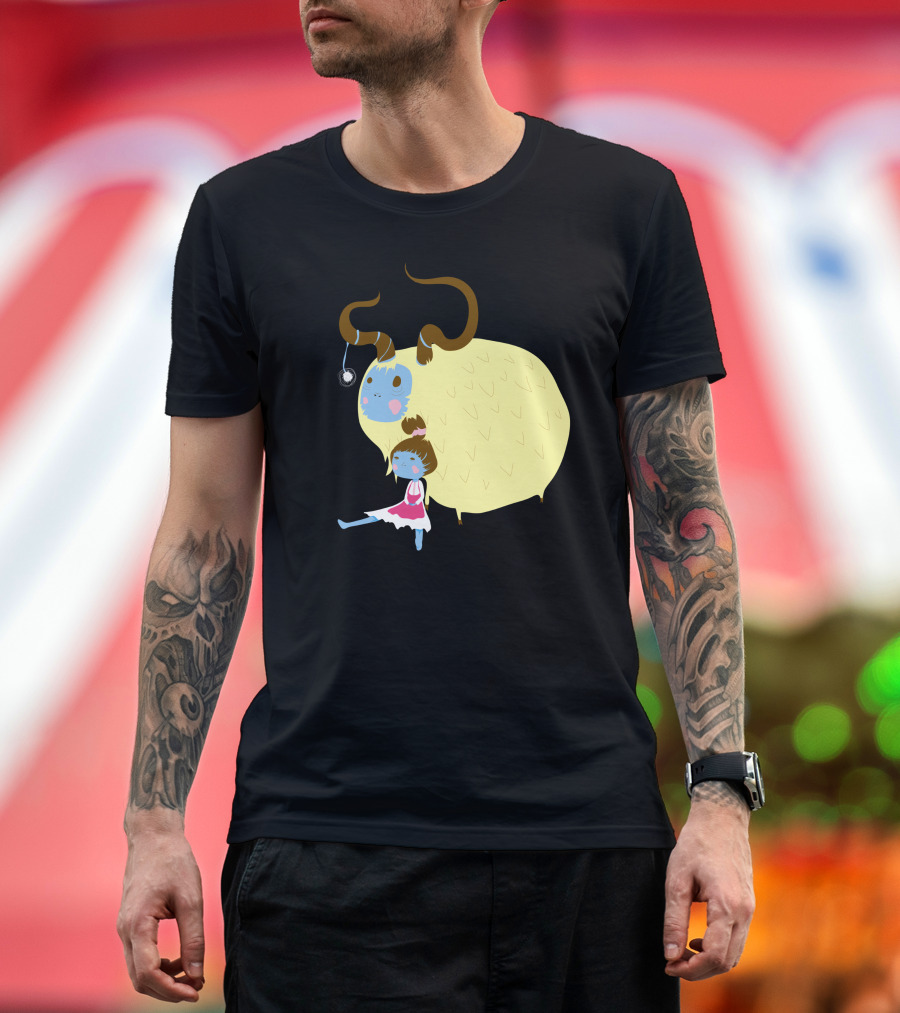 Simple Moments Anime Adventure Creature and Girl Combo T-Shirt