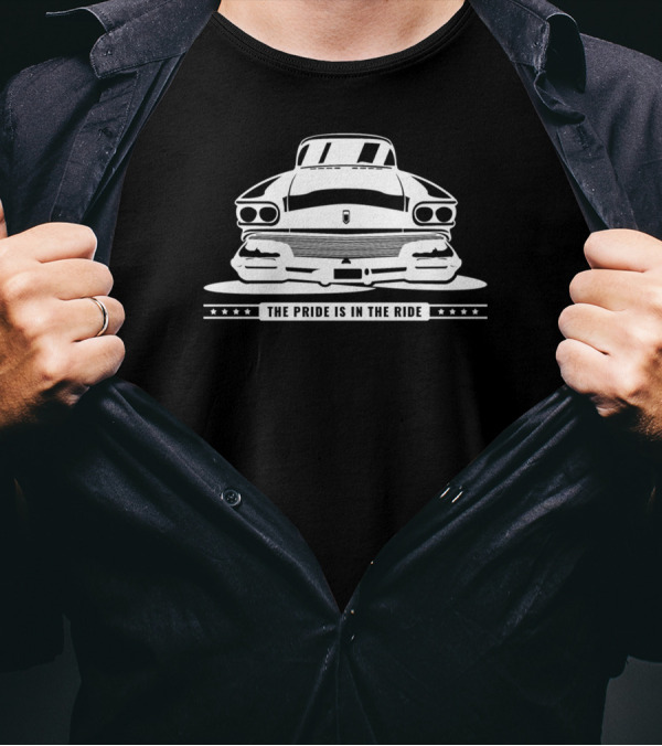 The Pride Is In The Ride Classic Car Front View T-Shirt