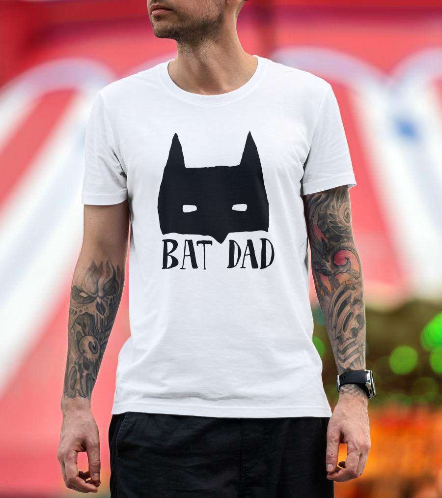 Batdad Mask Black Ringer T-Shirt