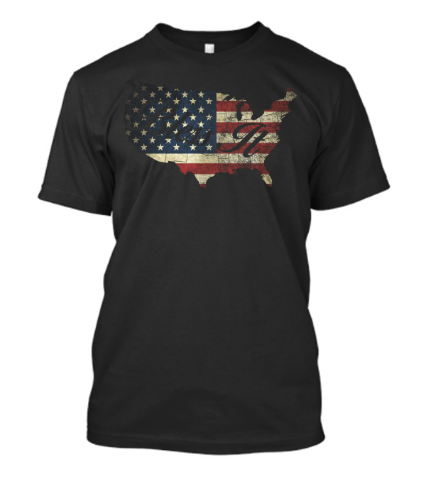 Bless It USA Map 4th Of July Flag T-Shirt