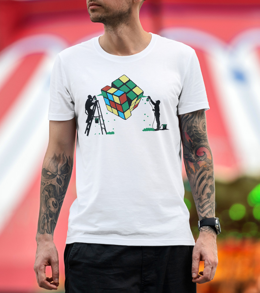 Cubic Paint Rubik's Cube Spray Painters T-Shirt