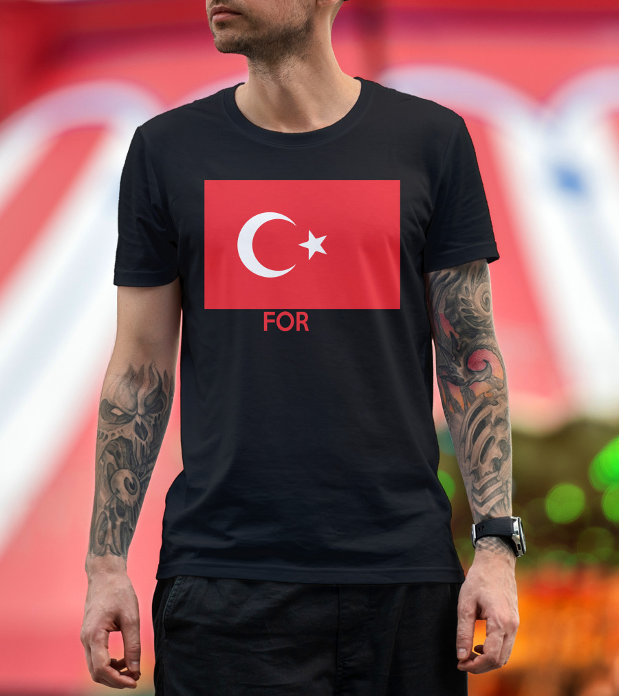 Pray For Turkey Crescent Star Red Flag Solidarity T-Shirt