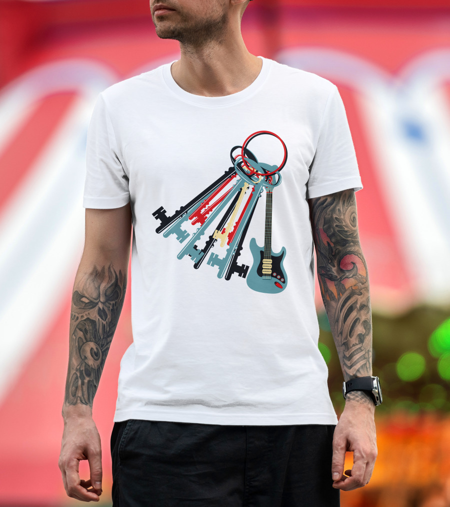 Keys and Electric Guitar Fusion T-Shirt
