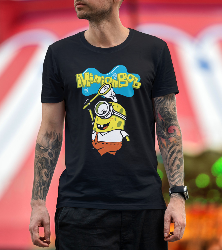 Minion Bob Sponge Outfit with Net and Goggles T-Shirt