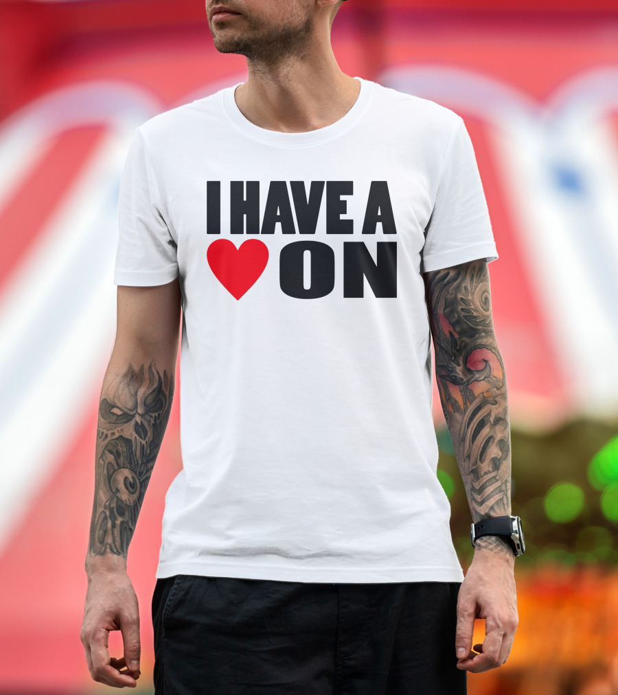 I Have A Heart On Bold Black T-Shirt