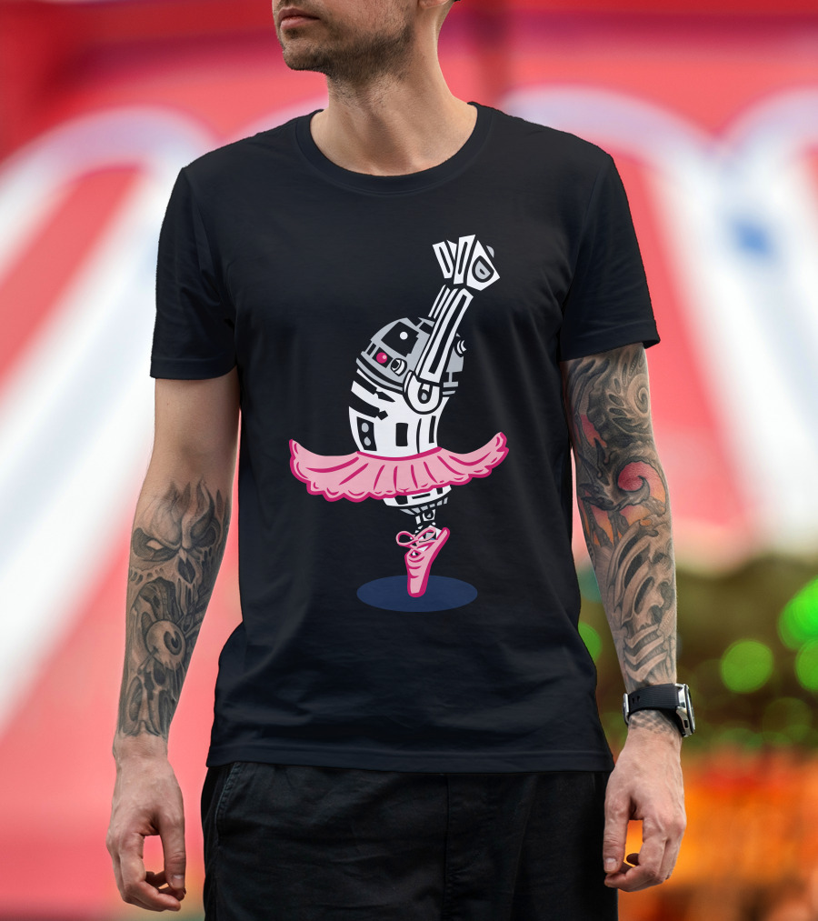 R22 D22 Robot Ballet Tutu Pink T-Shirt