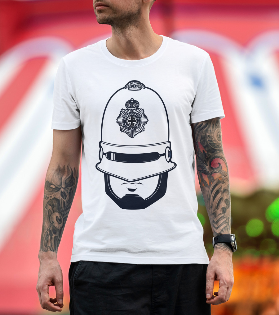 Robocopper Police Helmet Badge Fusion T-Shirt