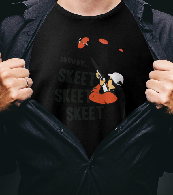 Awwwww Skeet Skeet Skeet Clay Shooting T-Shirt