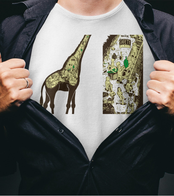 What Makes It Go Safety First Giraffe Machinery Inside T-Shirt