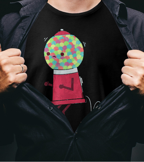 Gumball Machine Personified Urgency T-Shirt