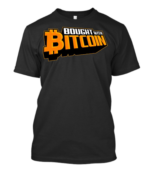 BOUGHT WITH BITCOIN Bold Orange T-Shirt